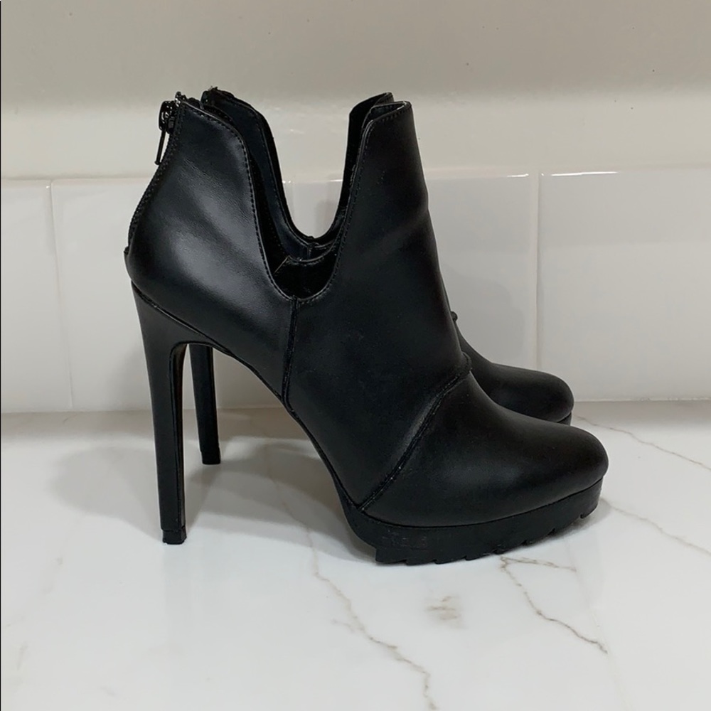Black Stiletto Ankle Booties